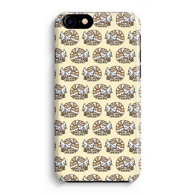 Slapende poes: Volledig Geprint iPhone 7 Hoesje