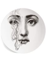 Fornasetti assiette Tema e Variazioni à imprimé visage en porcelaine - Blanc - thumbnail