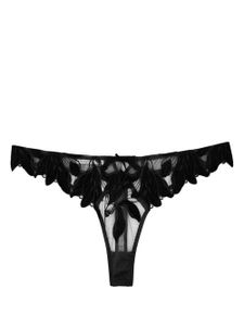 Fleur Du Mal string Lily à broderies - Noir