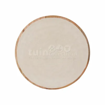 Onderbord Mangohout Beige Schub Ø30cm