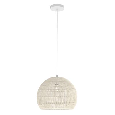 Hanglamp van Geweven Papier Kroonluchter in Bohemianstijl met Verstelbare Hanghoogte Beige
