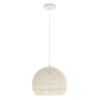 Hanglamp van Geweven Papier Kroonluchter in Bohemianstijl met Verstelbare Hanghoogte Beige