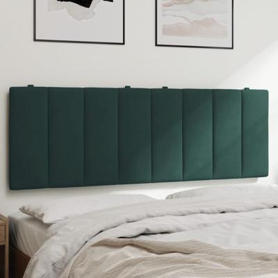 Hoofdbordkussen 120 cm fluweel donkergroen