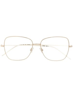BOSS lunettes de vue à monture oversize - Or