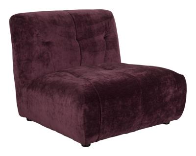 Dutchbone 1-zits Bank 'Giada' Modulair, Velvet, kleur Plum