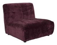 Dutchbone 1-zits Bank 'Giada' Modulair, Velvet, kleur Plum