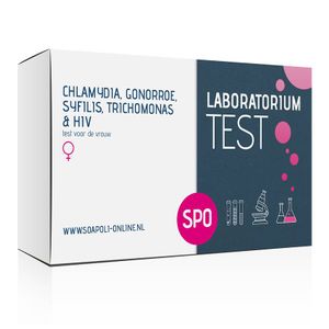 SOApoli Combitest Syfilis, HIV, Chlamydia, Gonorroe En Trichomonas Test - Professionele Laboratorium Test Test voor vagina