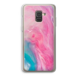 Roze explosie: Samsung Galaxy A8 (2018) Transparant Hoesje