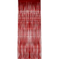 Rode folie deurgordijnen 2 x 1 meter   -