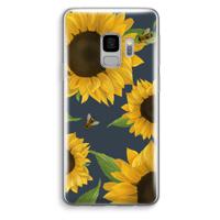 Sunflower and bees: Samsung Galaxy S9 Transparant Hoesje