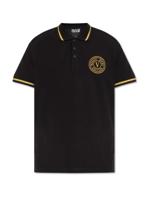 Versace Jeans Couture V-Emblem Polo Heren Zwart/Goud - Maat S - Kleur: GoudZwart | Soccerfanshop