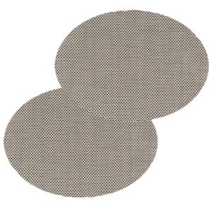 Set van 6x stuks placemats Maoli zwart/beige kunststof 48 x 35 cm