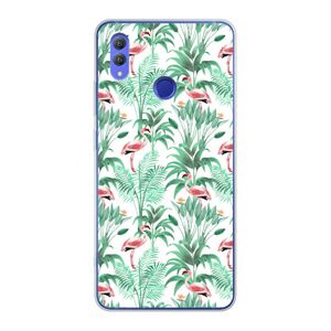 Flamingo bladeren: Honor Note 10 Transparant Hoesje