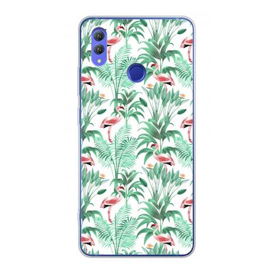 Flamingo bladeren: Honor Note 10 Transparant Hoesje