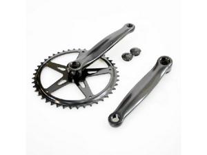 Hzb kettingwiel/crankset staal 46 tands 170 mm 1/8 + 3/32 zwart