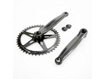 Hzb kettingwiel/crankset staal 46 tands 170 mm 1/8 + 3/32 zwart