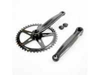 Hzb kettingwiel/crankset staal 46 tands 170 mm 1/8 + 3/32 zwart