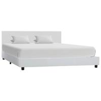 Bedframe kunstleer wit 160x200 cm