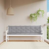 VidaXL Tuinbankkussens 2 st 200x50x7 cm oxford stof grijs