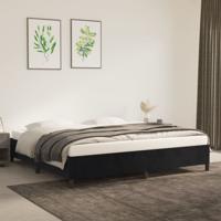 Bedframe zonder matras 200x200 cm fluweel zwart