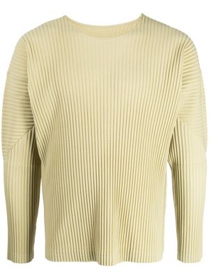 Homme Plissé Issey Miyake haut plissé à manches longues - Vert