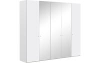 Goossens Kledingkast Easy Storage Ddk, Kledingkast 253 cm breed, 220 cm hoog, 2x draaideur en 3x spiegel draaideur midden