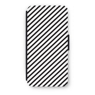 Strepen zwart-wit: iPhone SE 2020 Flip Hoesje