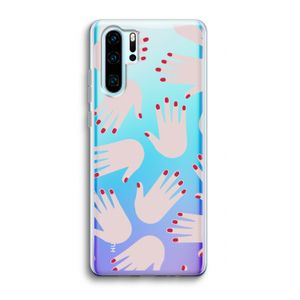 Hands pink: Huawei P30 Pro Transparant Hoesje