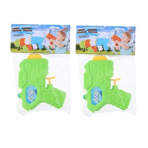 10x Mini waterpistolen/waterpistool groen van 12 cm kinderspeelgoed