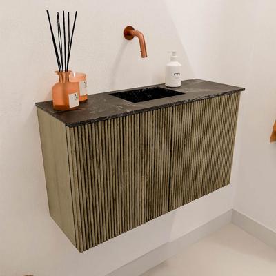Toiletmeubel Mondiaz Joya Dlux | 70 cm | Meubelkleur Dusk | Faye wastafel Lava Wasbak Midden | Zonder kraangat(en)