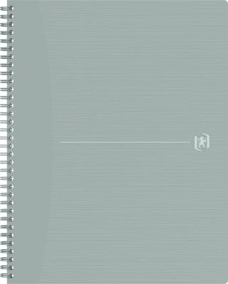 Oxford Origin spiraalschrift, ft A4+, 140 bladzijden, geruit 5 mm, grijs