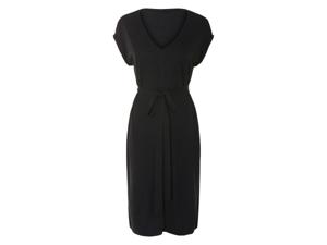 esmara Dames jurk van linnenmix (Zwart, XS (32/34))