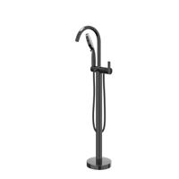Badmengkraan IVY Pact Vrijstaand Met Draaibare Uitloop Slang 150 cm En 3-Standen Handdouche Zwart Chroom PVD