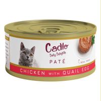 Cadilo Daily Delights - kip met kwartelei paté - natvoer kat (70 g) 2 verpakkingen (12 x 70g)