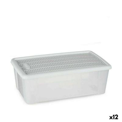Opbergbak met Deksel Stefanplast Elegance Wit Plastic 5 L (12 Stuks)