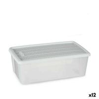 Opbergbak met Deksel Stefanplast Elegance Wit Plastic 5 L (12 Stuks)