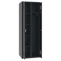 Ruime 1-persoons Kledinglocker met hang- en leggedeelte en toeslaande deuren - H.180 x B.60 cm