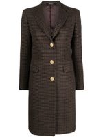 Tagliatore tartan-pattern midi coat - Noir - thumbnail