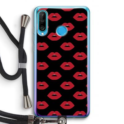 Lips: Huawei P30 Lite Transparant Hoesje met koord
