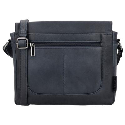 Beagles Leather Schoudertas Benidorm Navy