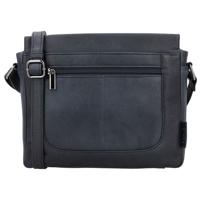 Beagles Leather Schoudertas Benidorm Navy