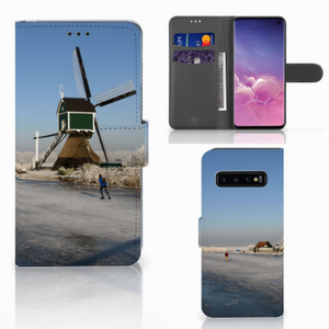 Samsung Galaxy S10 Flip Cover Schaatsers