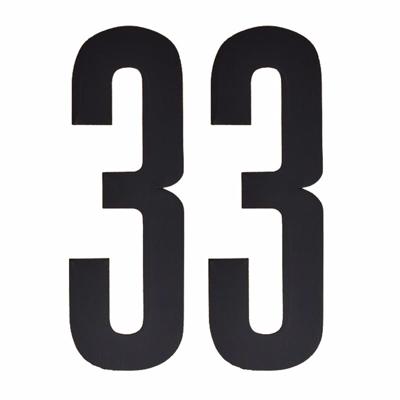 Hobby cijfers stickers - cijfer 33 - zwart - 10 cm - Huisvuil container - brievenbus Hobby cijfers stickers - cijfer 33 - zwart - 10 cm - Huisvuil container - brievenbus