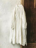 Vintage Plain Long Sleeve Casual Weaving Dress - thumbnail