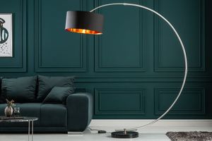 Dimbare booglamp PYTHON 190cm zwart goud retro booglamp - 5758