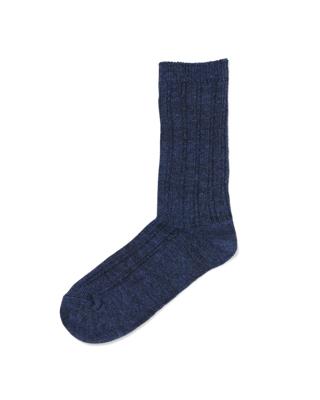 HEMA Damessokken Rib Donkerblauw (donkerblauw)