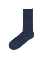 HEMA Damessokken Rib Donkerblauw (donkerblauw)