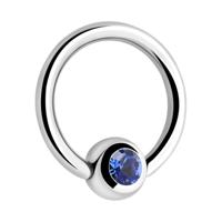 Jeweled Ball Closure Ring Piercingringen