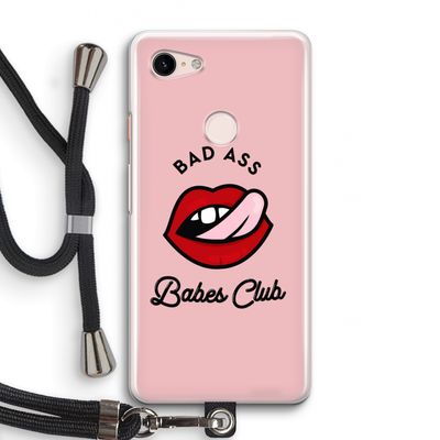 Badass Babes Club: Pixel 3 Transparant Hoesje met koord
