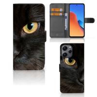 Xiaomi Redmi 12 | Telefoonhoesje | Met pasjeshouder | Zwarte Kat